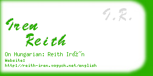 iren reith business card